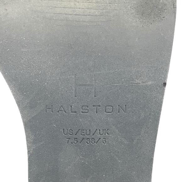 H by Halston Faux Suede Pointed Toe Block Heel Ankle Boots Black Size 7.5 - Picture 9 of 10